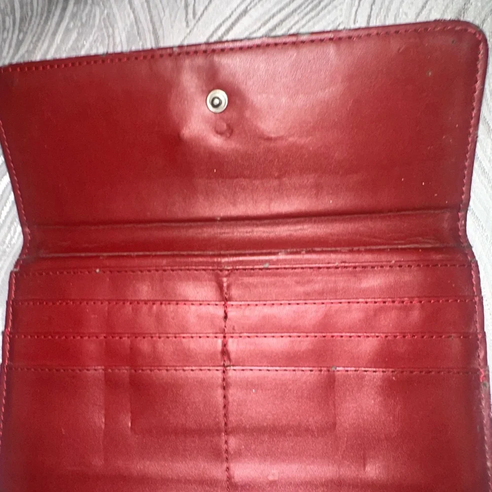 Prada Burgundy Crocodile-Embossed Leather Wallet - Picture 6 of 11